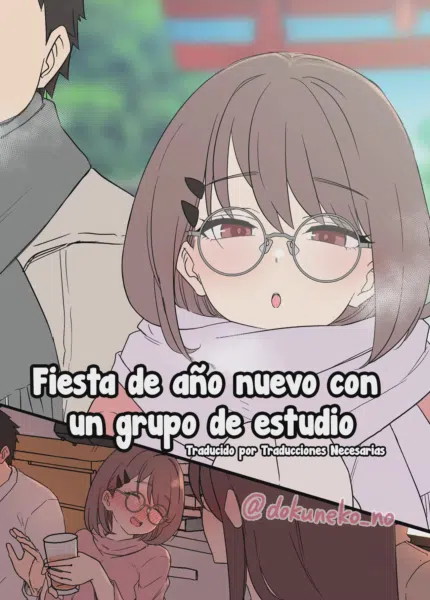 Fiesta de año nuevo con un grupo de estudio